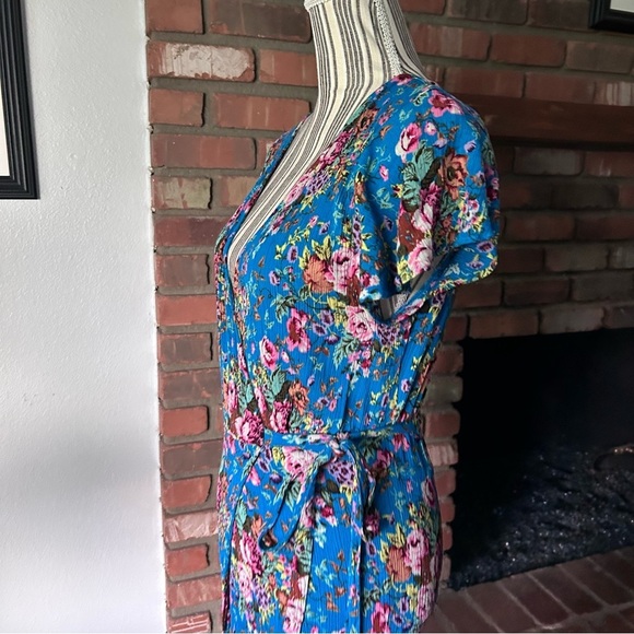 Auguste Beach House Frill Wrap Floral Maxi Dress in Blue Sz 6 - Picture 8 of 12